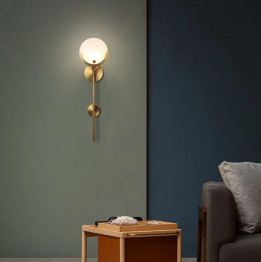 Modern Stone Wall Light Luxury Metal Accent Lamp