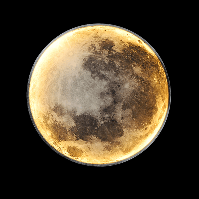 LED Moon Wall Lamp – Dimmable 3-Color Remote-Controlled Light