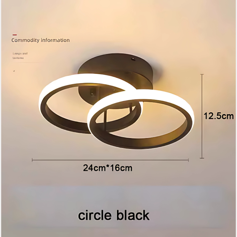 Modern White LED Ceiling Light with Iron and Acrylic Design