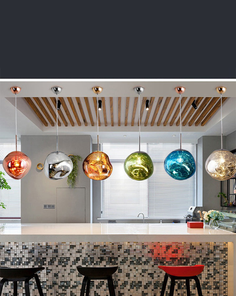 Modern Melt Glass Pendant Light for Elegant Indoor Spaces