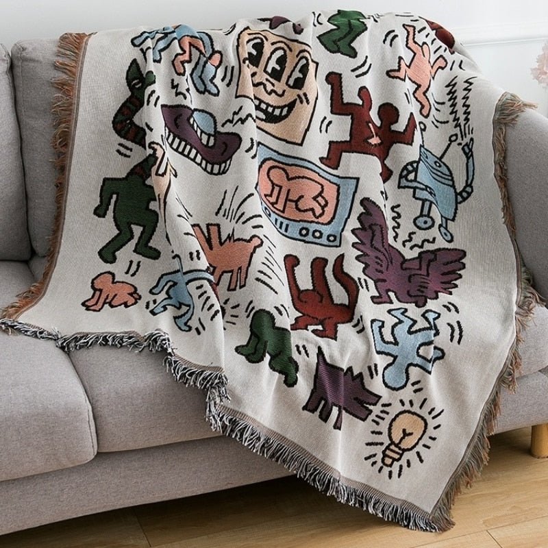 Keith Haring Jigsaw Throw Blanket