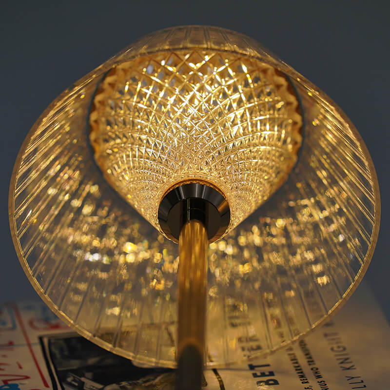 Crystal Metal Cordless Table Lamp Elegant USB LED Light
