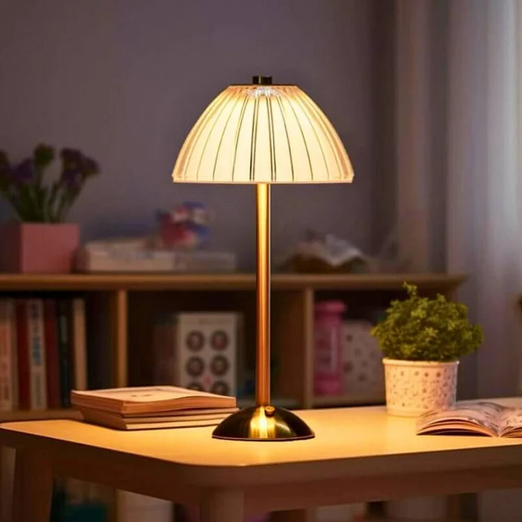 Crystal Metal Cordless Table Lamp Elegant USB LED Light