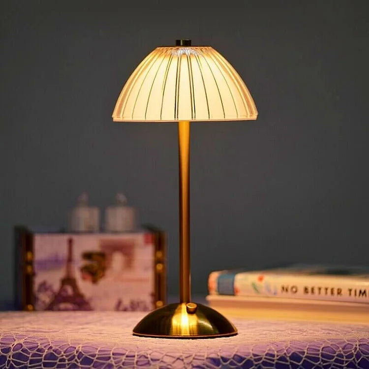 Crystal Metal Cordless Table Lamp Elegant USB LED Light