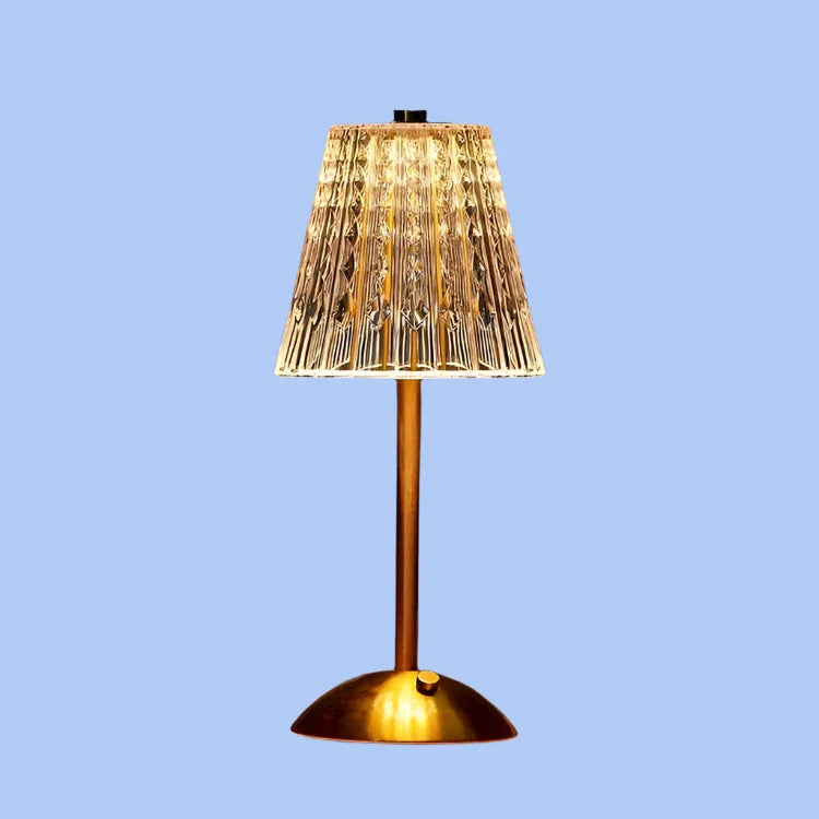 Crystal Metal Cordless Table Lamp Elegant USB LED Light