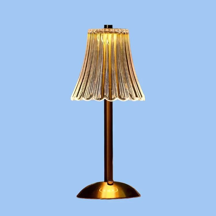 Crystal Metal Cordless Table Lamp Elegant USB LED Light