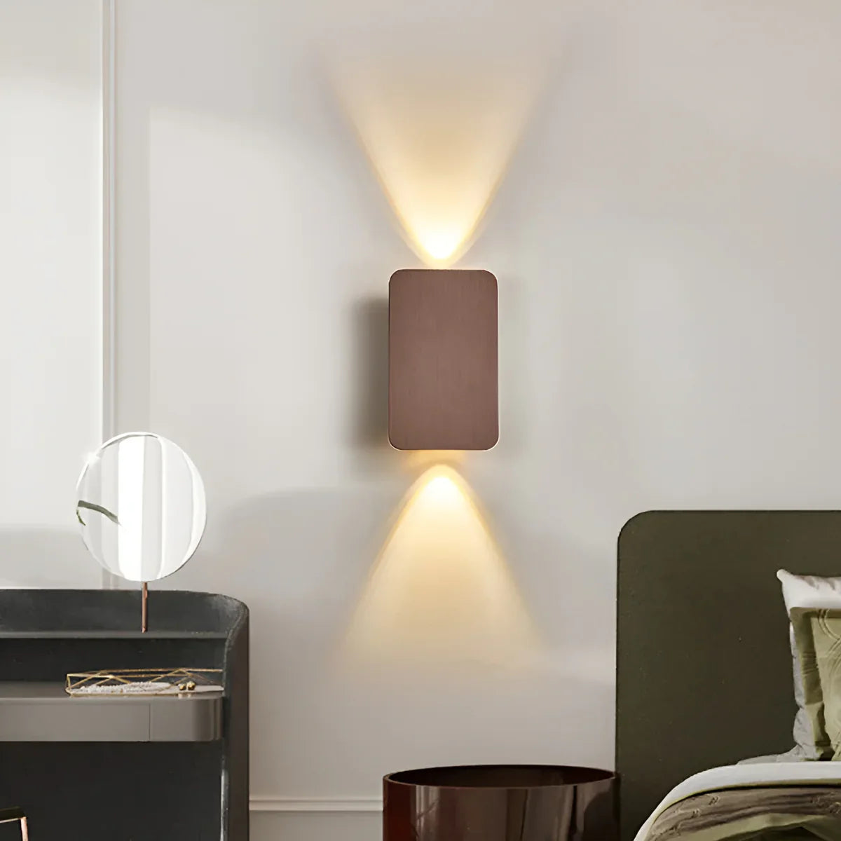 Vertical Wall Light – Slim Brushed Aluminium LED Sconce