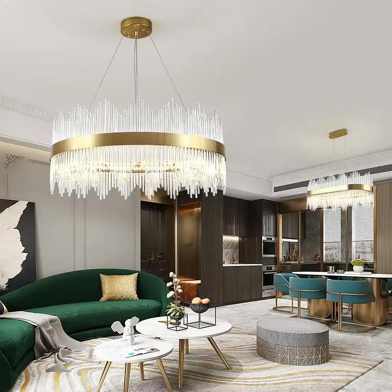 Crystal Chandelier Light Oval or Round Design
