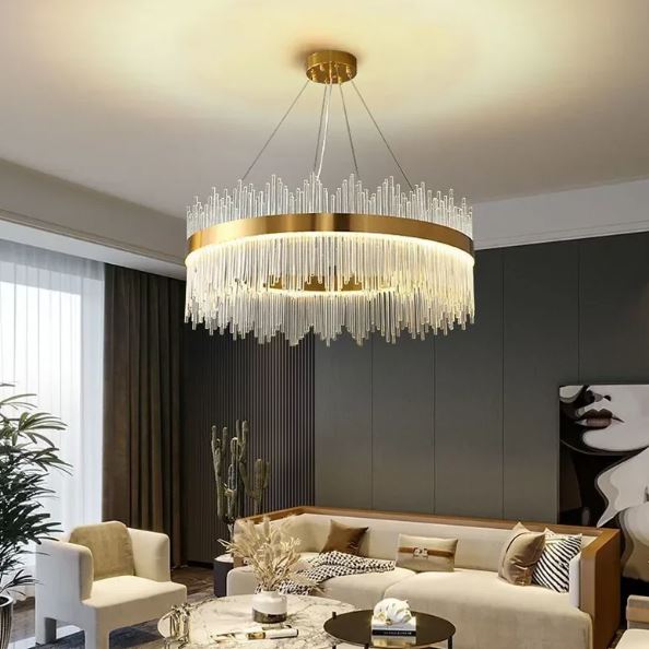 Crystal Chandelier Light Oval or Round Design