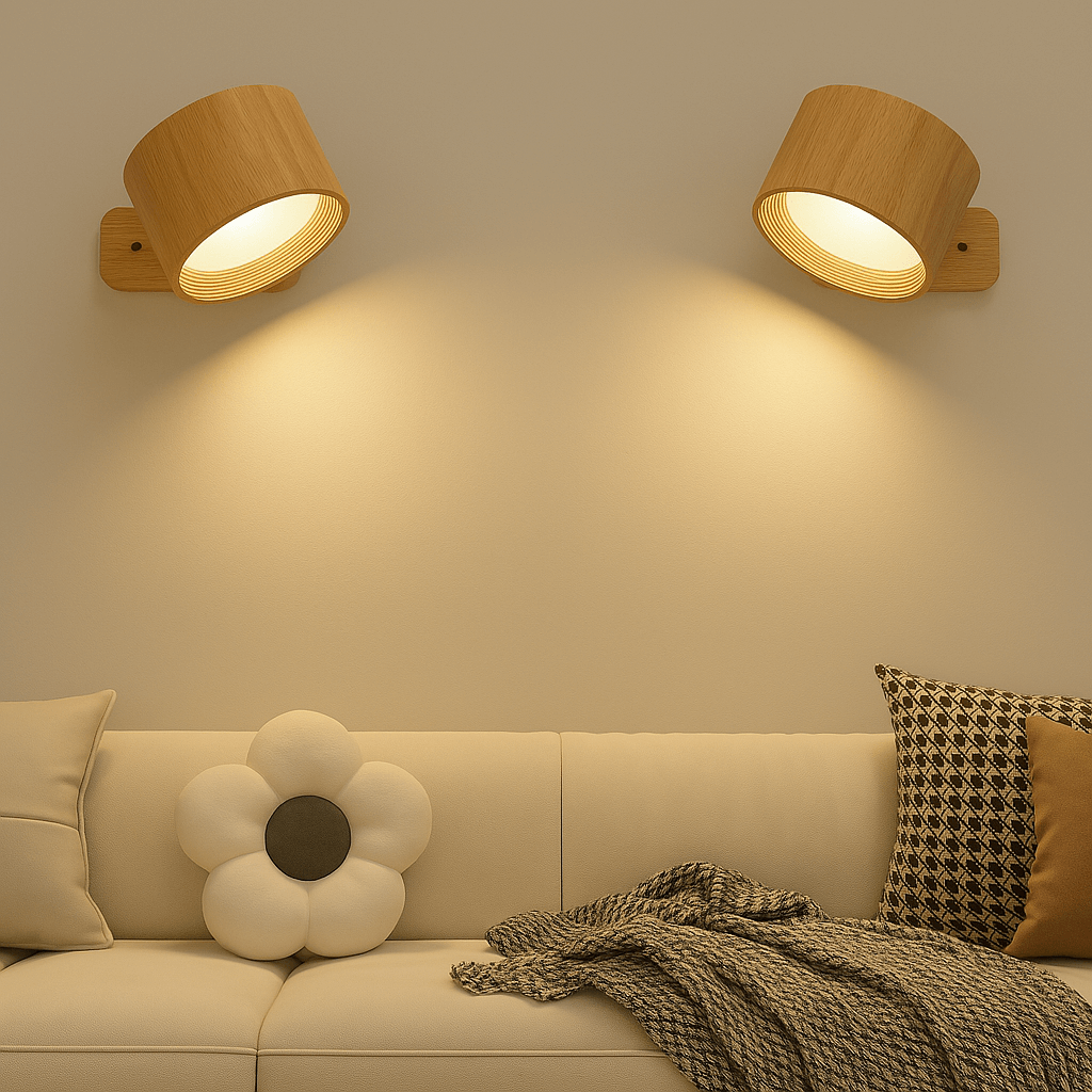 Rechargeable Battery Wall Light, Wireless Adjustable Lamp