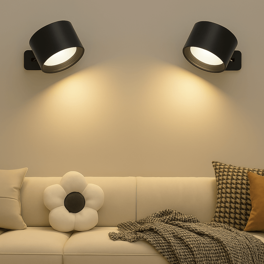 Rechargeable Battery Wall Light, Wireless Adjustable Lamp