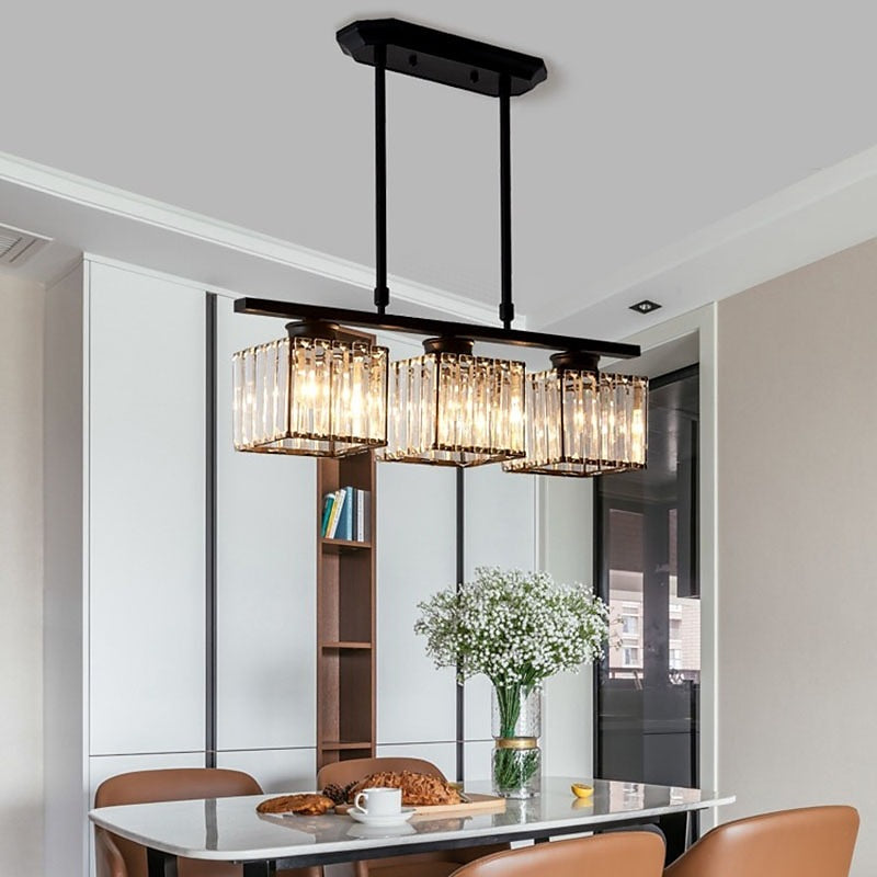Nordic Glass Island Chandelier Multi-Light Pendant Lamp