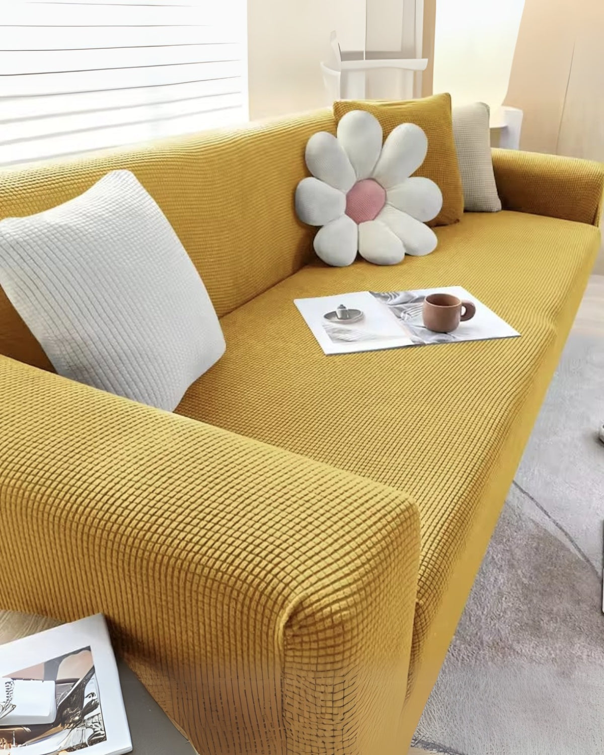 Premium Textured Stretch Sofa Cover