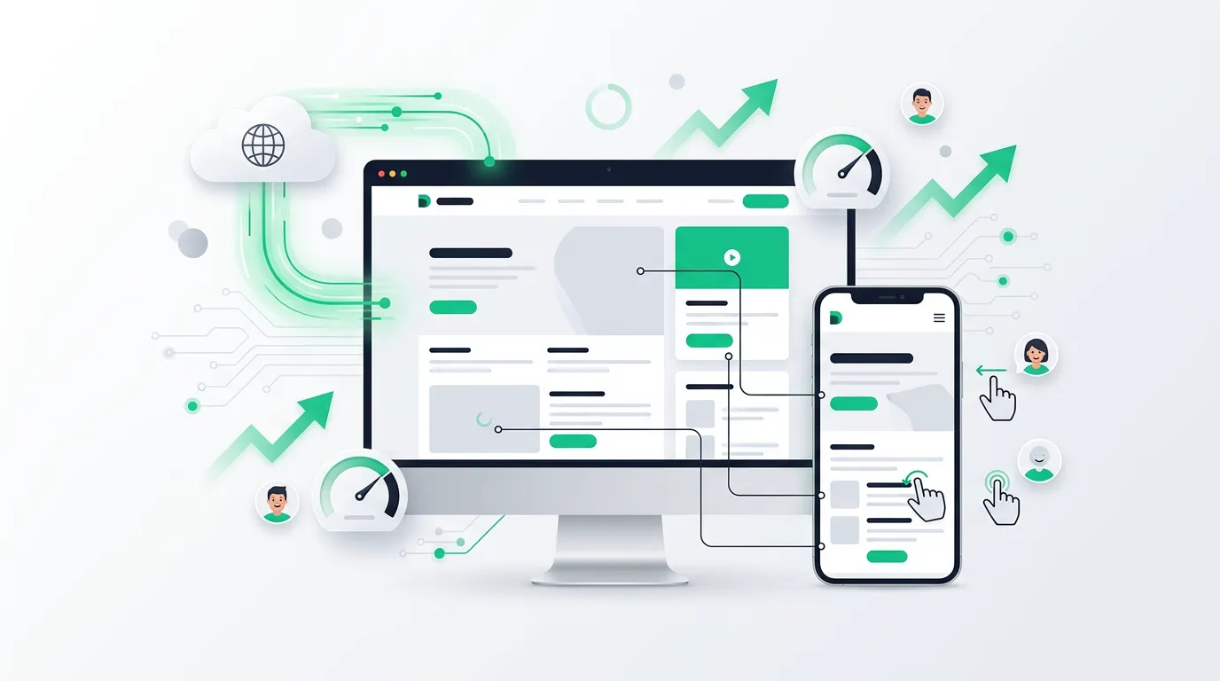 Mobile-friendly responsive web design and website speed optimization